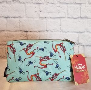 Loungefly Mulan Mushu And Cri Kee Zip Close Pouch